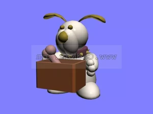 Toy White Rabbit 3d model Toy White Rabbit 3d model