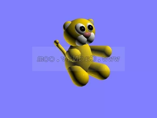 Yellow Toy Tiger 3d model Yellow Toy Tiger 3d model