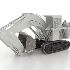 Construction Track Excavator 3d model