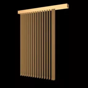 Office Track Vertical Blind Equipment 3d model