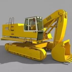 Industrial Tracked Backhoe Loader 3d model