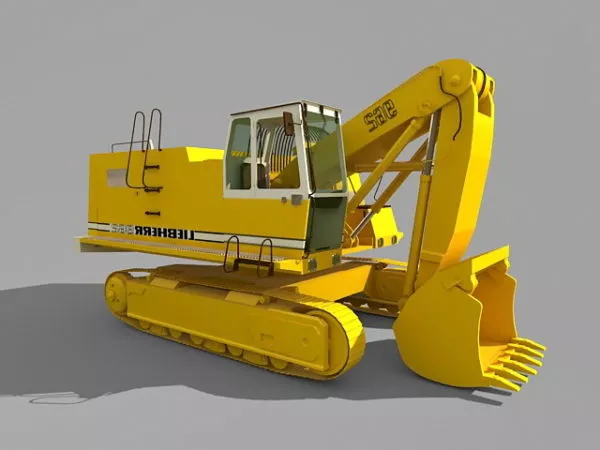 Industrial Tracked Backhoe Loader 3d model Industrial Tracked Backhoe Loader 3d model
