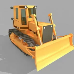 Industrial Tracked Bulldozer 3d model