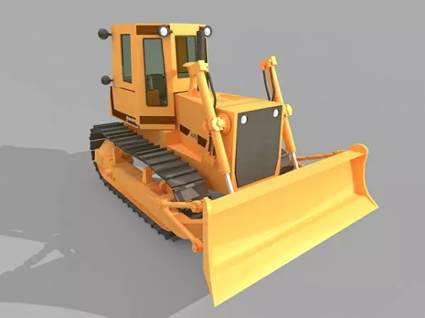 Industrial Tracked Bulldozer 3d model Industrial Tracked Bulldozer 3d model