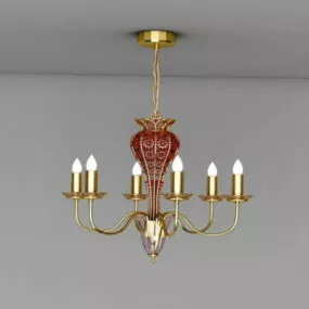 Living Room Traditional Candelabra Chandelier 3d model