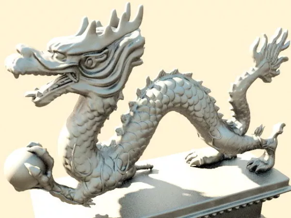 Traditional Chinese Dragon Sculpture 3d model Traditional Chinese Dragon Sculpture 3d model