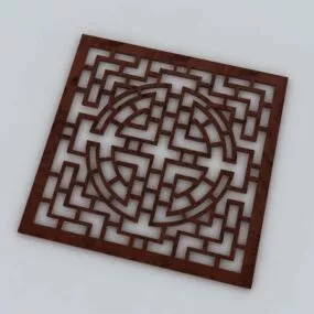 Traditional Chinese Design For Window 3d model
