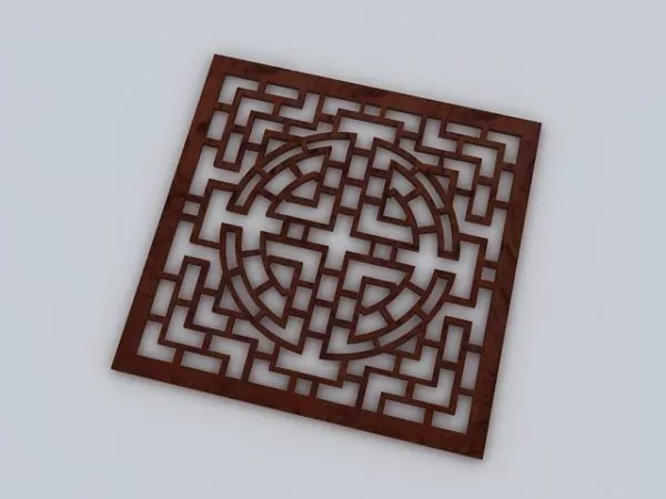 Traditional Chinese Design For Window 3d model Traditional Chinese Design For Window 3d model