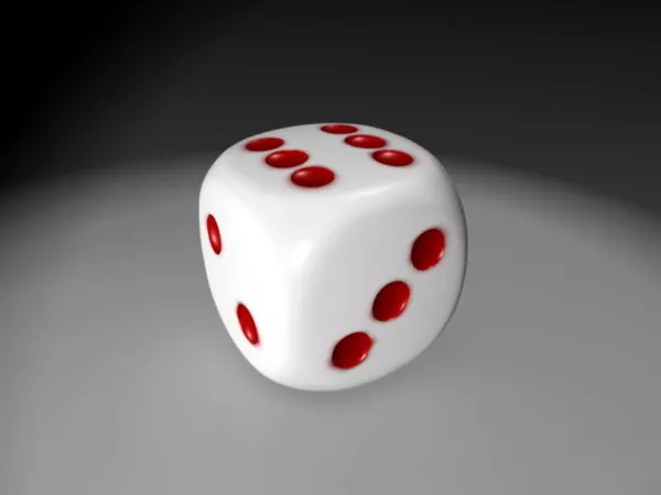 Game Dice And Chip Coin 3d model