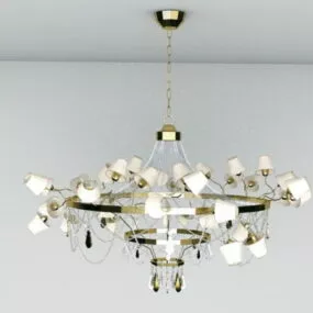 Living Room Traditional Large Chandelier 3d model