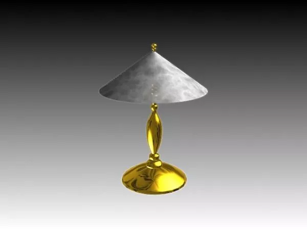 Traditional Golden Table Lamp 3d model Traditional Golden Table Lamp 3d model