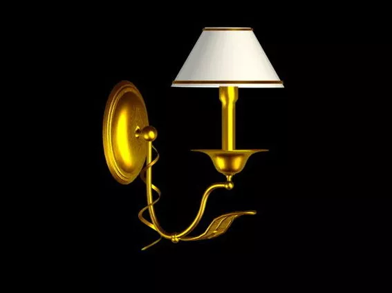 Traditional Brass Wall Lamp Furniture 3d model Traditional Brass Wall Lamp Furniture 3d model