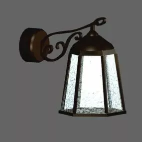 Traditional Wrought Iron Street Lantern 3d model