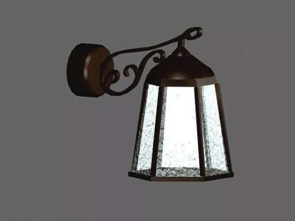 Chinese Antique Lantern Column 3d model