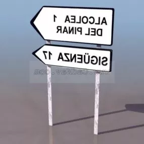 Traffic Guide Road Signs 3d model
