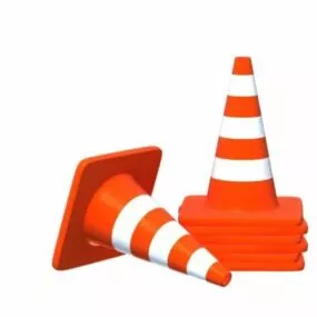 City Road Traffic Cone 3d model