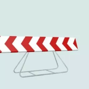 Street Traffic Safety Warning Sign 3d model