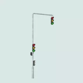 Road Traffic Signals Mounted 3d model