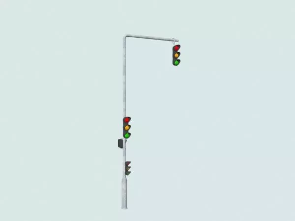 Road Traffic Signals Mounted 3d model Road Traffic Signals Mounted 3d model