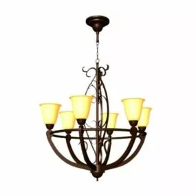 Transitional Vintage Bronze Chandelier 3d model