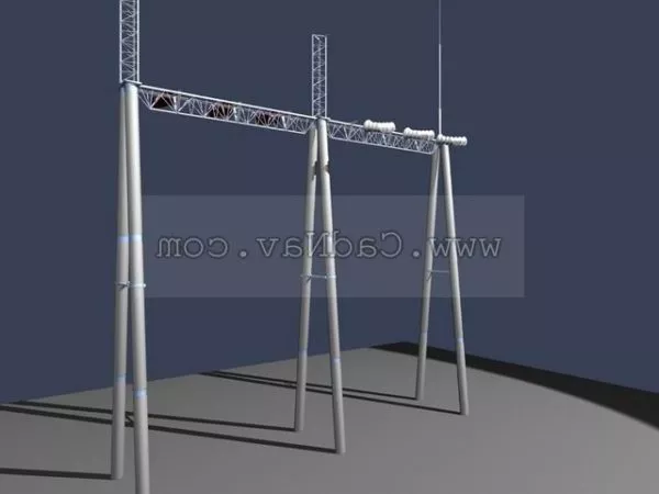 Industrial Transmission Pole 3d model Industrial Transmission Pole 3d model