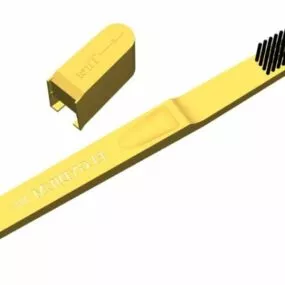 Yellow Travel Toothbrush 3d model