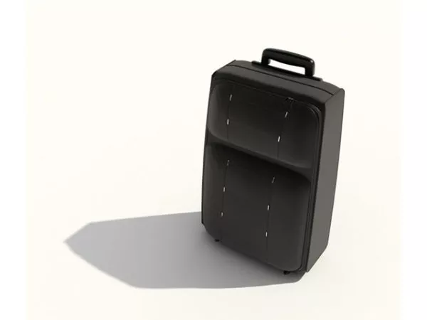 Black Color Travelling Luggage 3d model Black Color Travelling Luggage 3d model