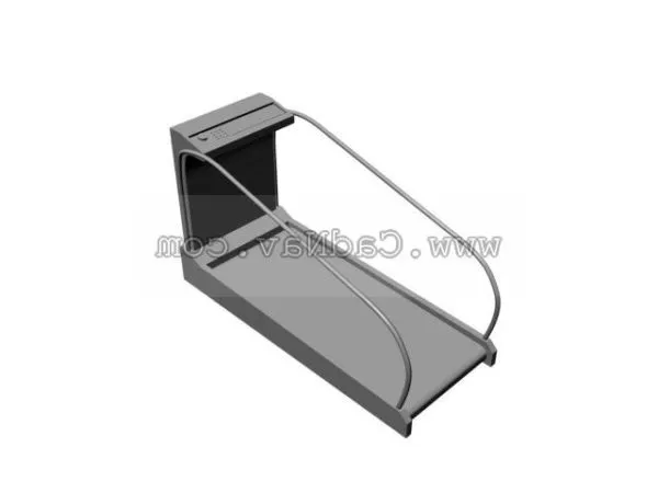 Bench With Weights Gym Equipment 3d model