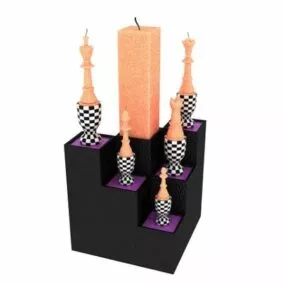 Modern Decor Candle Holder Stand 3d model