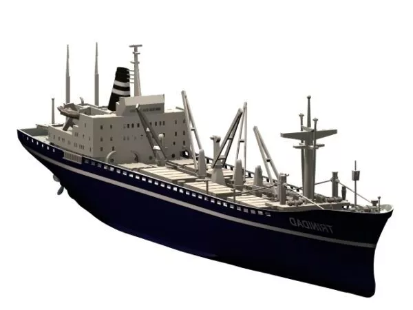 Old Fishing Vessel 3d model