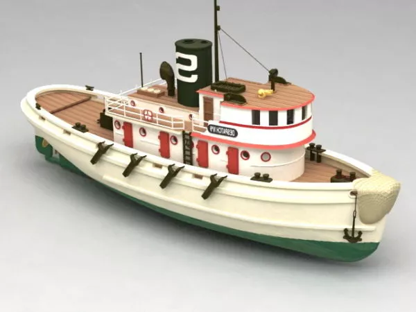 Lowpoly Tugboat 3d model