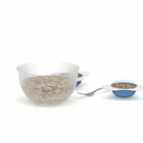 Food Tuna Salad In Bowl 3d model