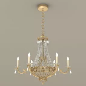 Antique Style Tuscan Chandelier 3d model