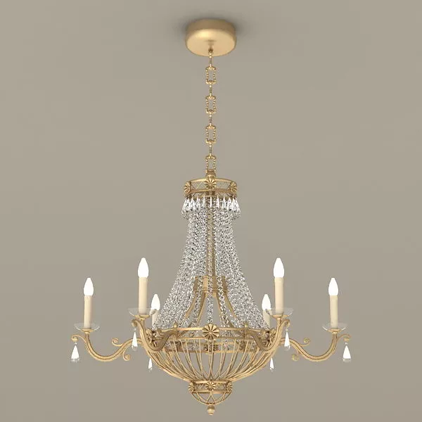 Antique Style Tuscan Chandelier 3d model Antique Style Tuscan Chandelier 3d model