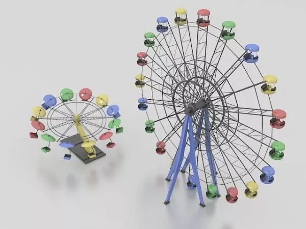 Playground Ferris Wheels 3d model Playground Ferris Wheels 3d model