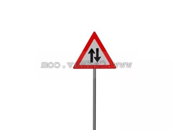 Two-way Traffic Road Signs 3d model Two-way Traffic Road Signs 3d model