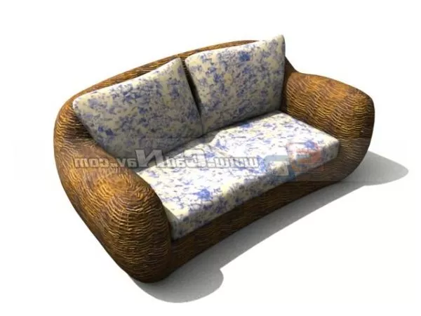 Two Seats Home Cushion Couch Furniture 3d model Two Seats Home Cushion Couch Furniture 3d model