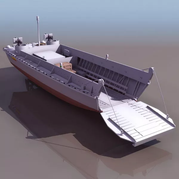 Us Navy Landing Craft Watercraft 3d model Us Navy Landing Craft Watercraft 3d model