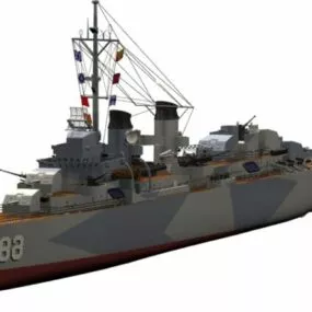 Uss Watercraft Fletcher Destroyer 3d model