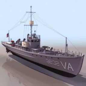 Uss Pc -815 Submarine Chaser Watercraft 3d model