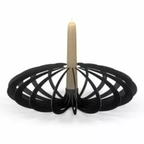 Modern Wire Frame Candle Holder 3d model