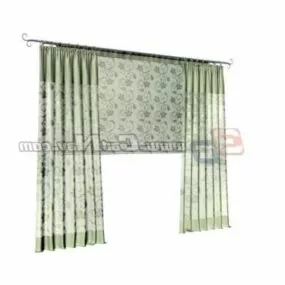 Unique Kitchen Window Curtain 3d model