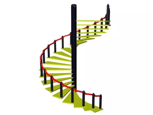 House Spiral Stairs 3d model House Spiral Stairs 3d model