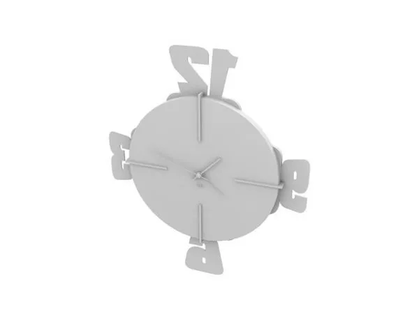 Minimalist Square Clock 3d model