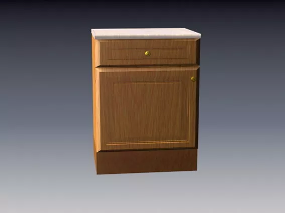 Single Unit Kitchen Cabinet 3d model Single Unit Kitchen Cabinet 3d model