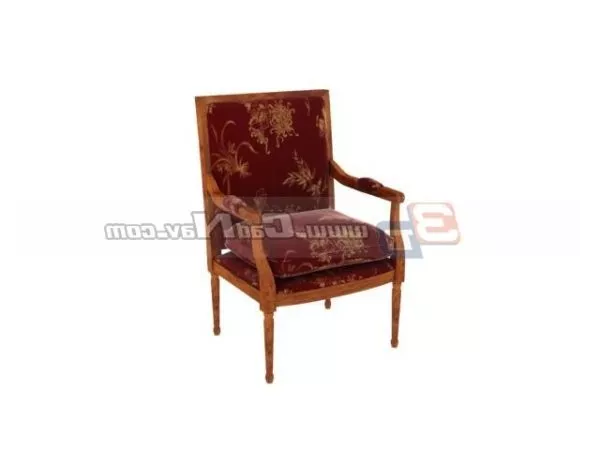 Upholstered Antique Chair Furniture 3d model Upholstered Antique Chair Furniture 3d model