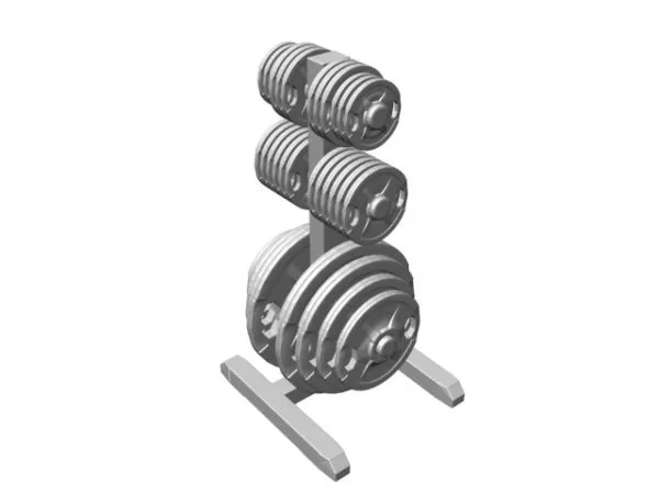 Upright Plate Rack Gym Machine 3d model Upright Plate Rack Gym Machine 3d model
