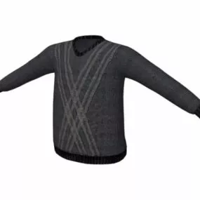 V Neck Sweaters Fashion 3d model