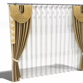 Valance Design With Tie Back Panels 3d model