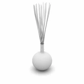 Ceramic Vase With Sticks 3d model